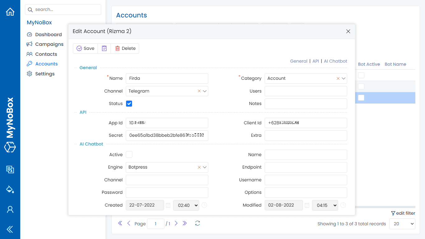 Manajemen Akun dan Tool