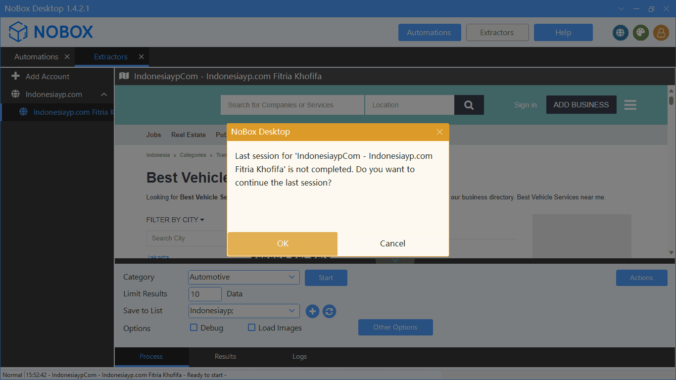 Fitur Pemulihan Sesi