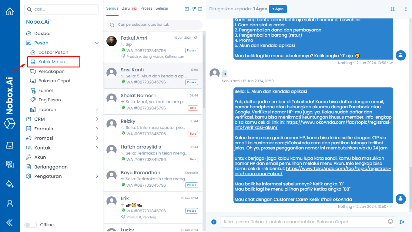 Monitoring Kotak Masuk WhatsApp