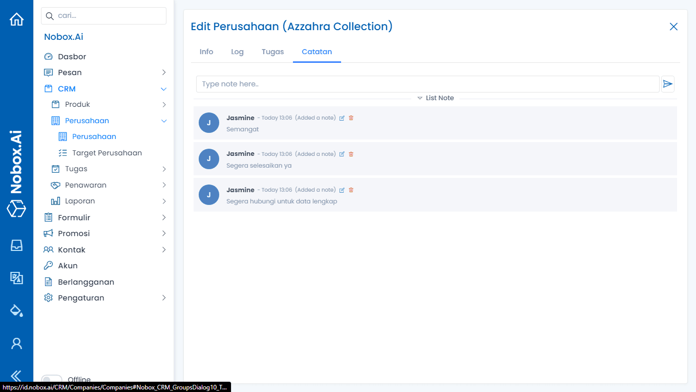 Daftar Catatan Perusahaan