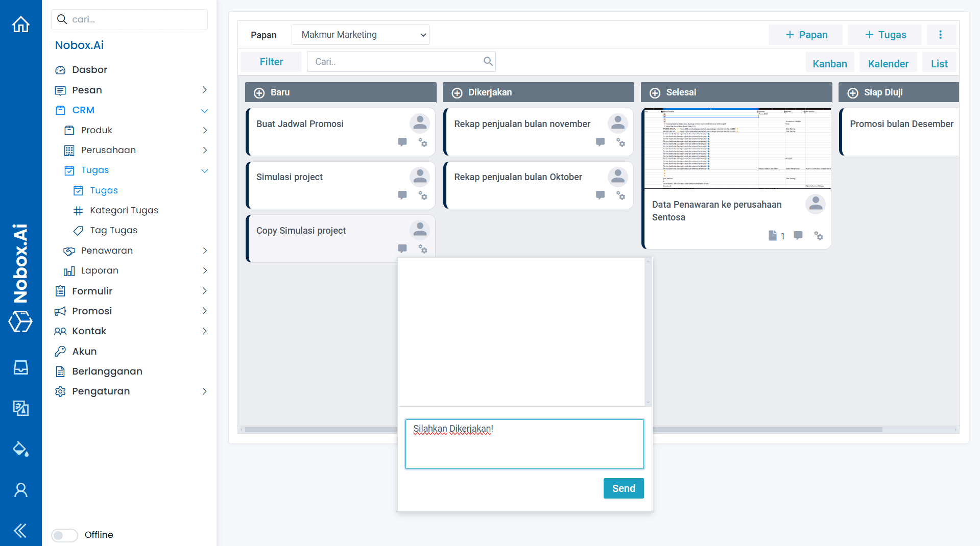 Form Tambah Komentar
